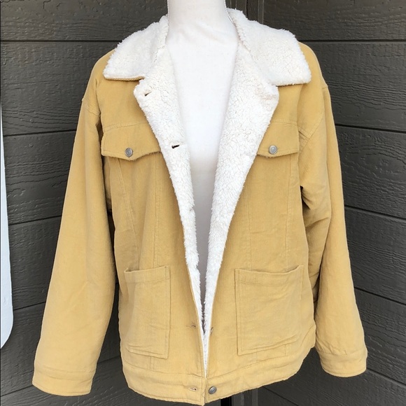 Paper Crane Corduroy Faux Fur Lined Jacket - Picture 3 of 7